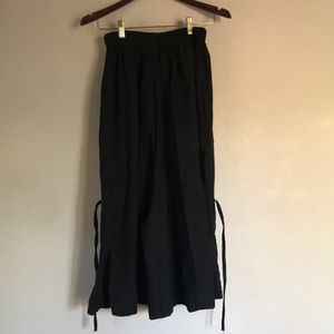 Black linen kabuki ballon pants skort - new